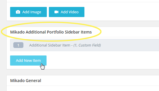 Portfolio - Additional Sidebar Items