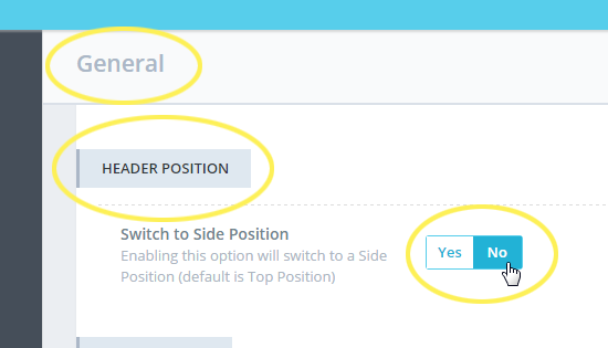 Header Top Position